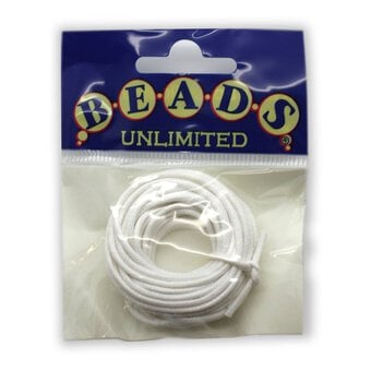 Beads Unlimited White Bootlace 3m image number 2