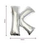 Extra Large Silver Foil Letter K Balloon image number 2