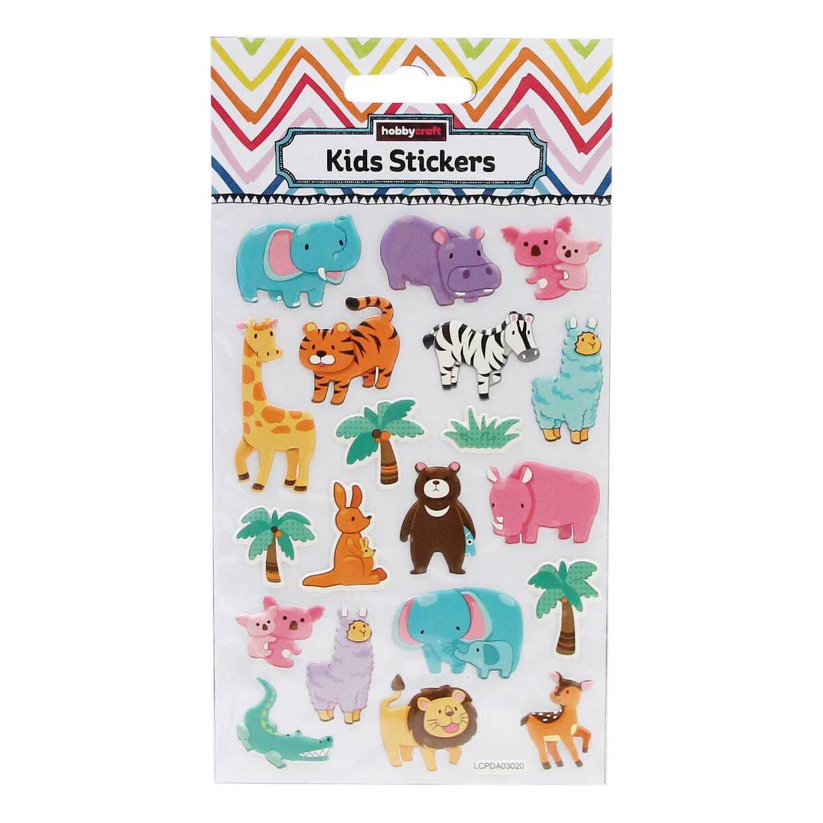 Safari Animal Puffy Stickers Hobbycraft
