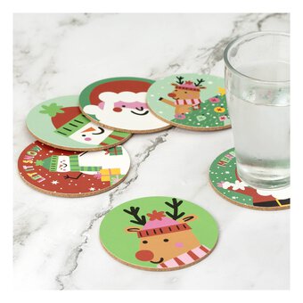 Christmas Coaster Mats 6 Pack 