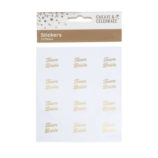 Create & Celebrate Team Bride Stickers 12 Pack image number 4