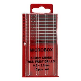 Rotacraft Microbox 0.5-2.2 mm Shank Drill Set 10 Pack
