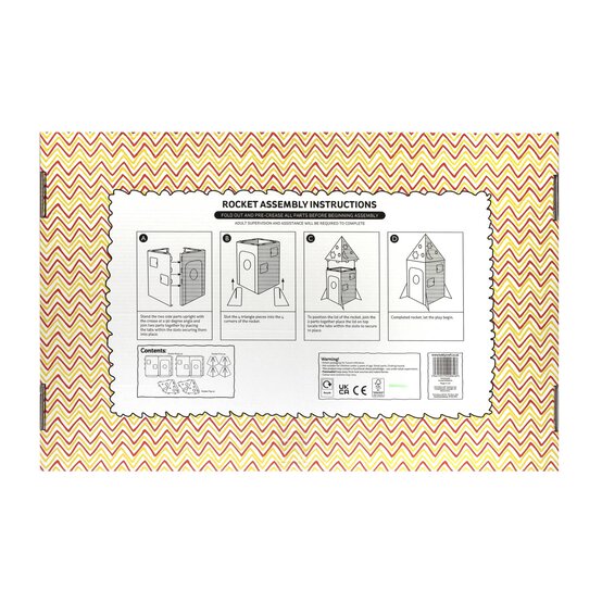 Colour-In Cardboard Rocket image number 3