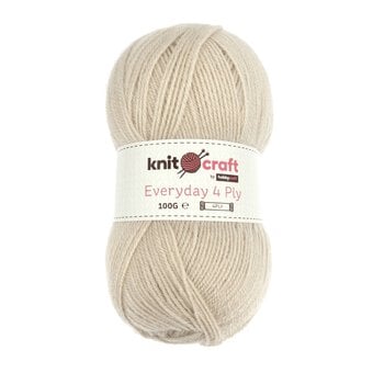 Knitcraft Beige Everyday 4 Ply Yarn 100g