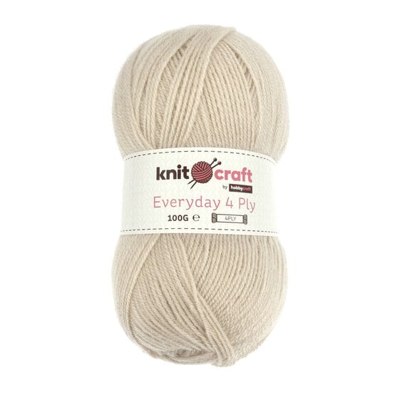 Knitcraft Beige Everyday 4 Ply Yarn 100g image number 1