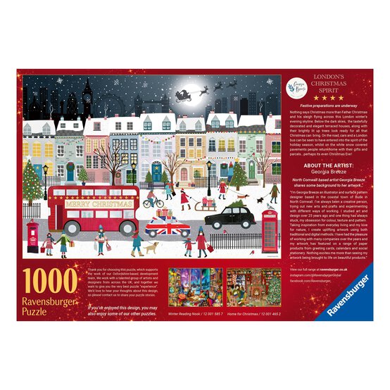 Ravensburger London&rsquo;s Christmas Spirit Jigsaw Puzzle 1000 Pieces image number 4