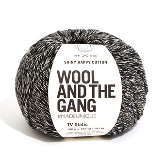 Wool and the Gang TV Static Shiny Happy Cotton 100g