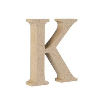 MDF Wooden Letter K 8cm