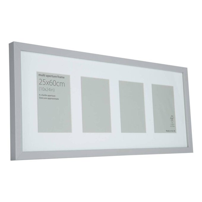Light Grey Block Multi-Aperture Frame 25cm x 60cm image number 1