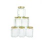 Clear Hexagonal Glass Jars 280ml 6 Pack image number 1