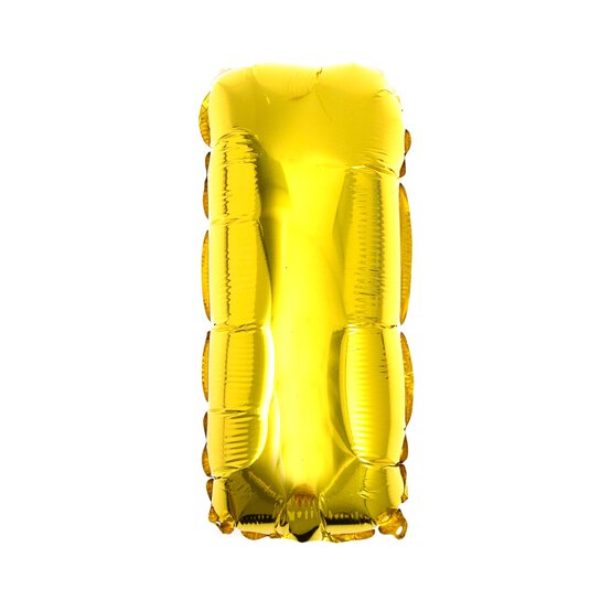 Gold Foil Letter I Balloon image number 1