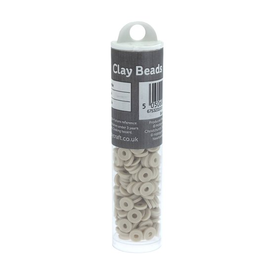 Beige Clay Beads 6mm 12g image number 2