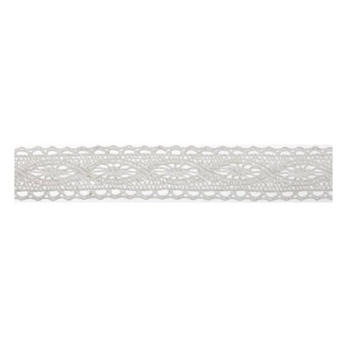 Cream Cotton Lace Ovals Ribbon 20mm x 5m image number 1