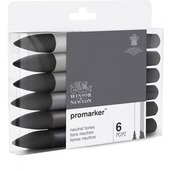 Winsor & Newton Neutral Tone Promarkers 6 Pack image number 4