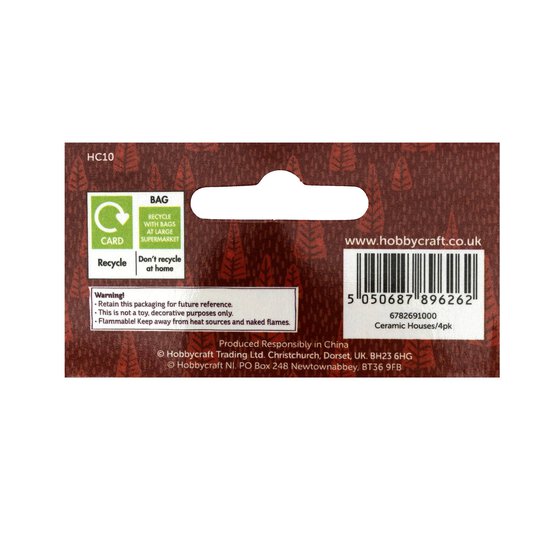 Ceramic House Embellishments 4 Pack image number 7