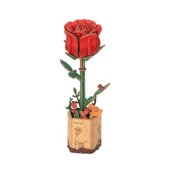 Rowood Red Rose Wooden Flower Kit