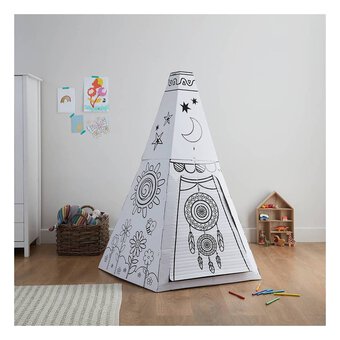 Colour-In Cardboard Teepee 110cm x 135cm image number 2