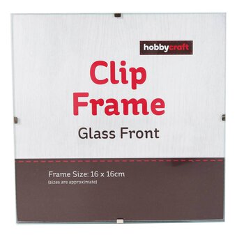 Glass Clip Frame 16cm x 16cm