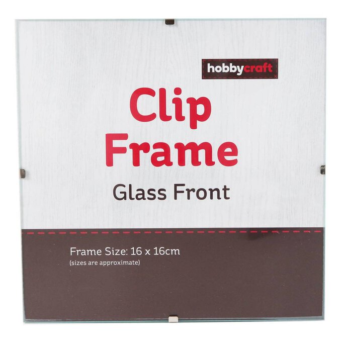 Glass Clip Frame 16cm x 16cm Hobbycraft