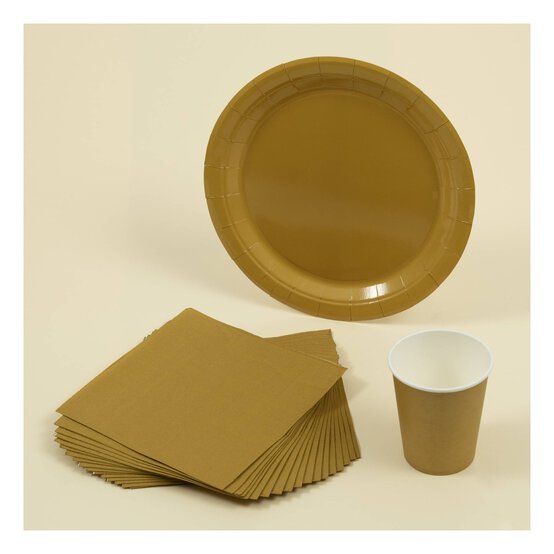 Gold Paper Cups 8 Pack image number 2
