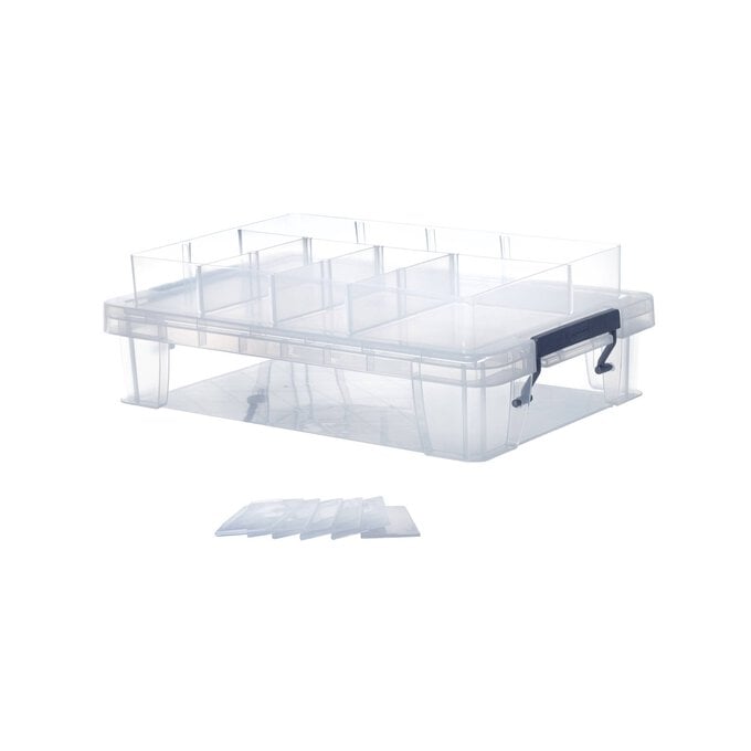 Whitefurze Allstore 5.5 Litre Clear Storage Box and Tray  image number 1