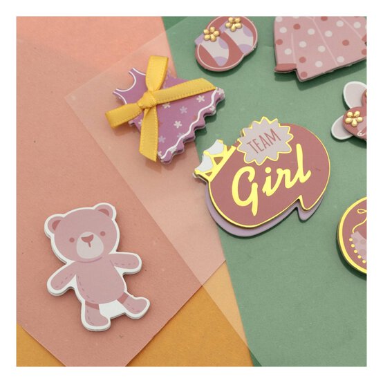 Baby Pink Card Toppers 8 Pack  image number 2