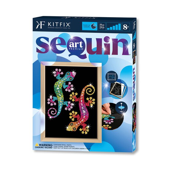 Kitfix Geckos Sequin Art Blue Premium Kit image number 6