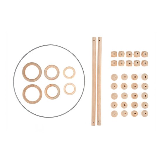 Trimits Macramé Wooden Accessory Starter Kit 39 Pieces image number 5