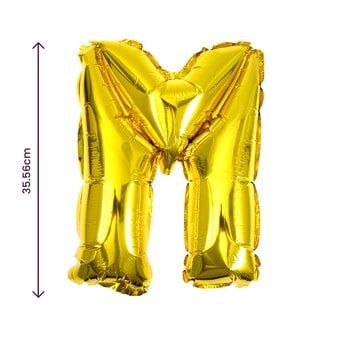 Gold Foil Letter M Balloon image number 2