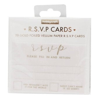 Gold Vellum RSVP Cards 20 Pack