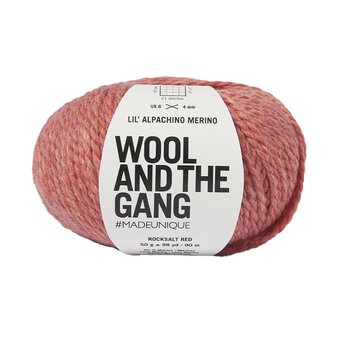 Wool and the Gang Rocksalt Red Lil&rsquo; Alpachino Merino 50g 