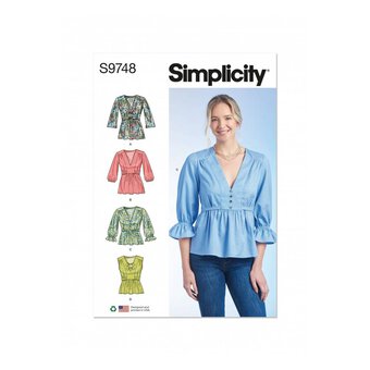Simplicity Women's Top  Sewing Pattern S9748 (H5 6-14)