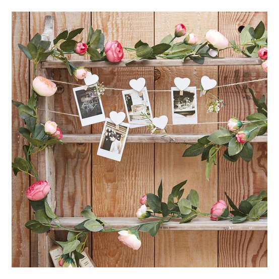 Ginger Ray Pink Floral Garland 1.9m image number 2