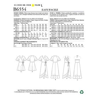 Butterick Wrap Dress Sewing Pattern B6554 (6-14)