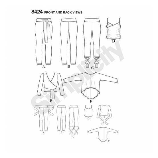 Simplicity Leggings and Top Sewing Pattern 8424 image number 2