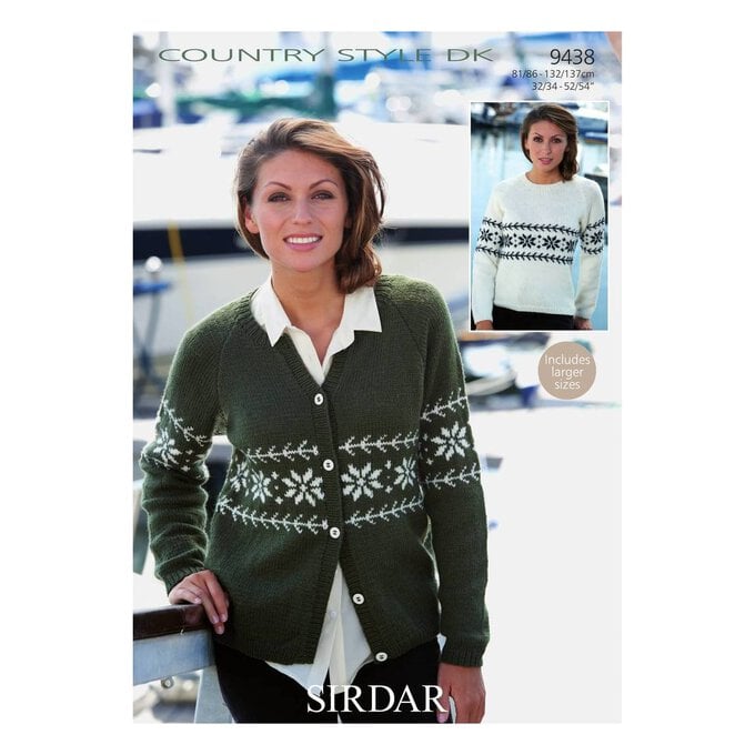 Sirdar Country Style DK Jumper and Cardigan Digital Pattern 9438 image number 1
