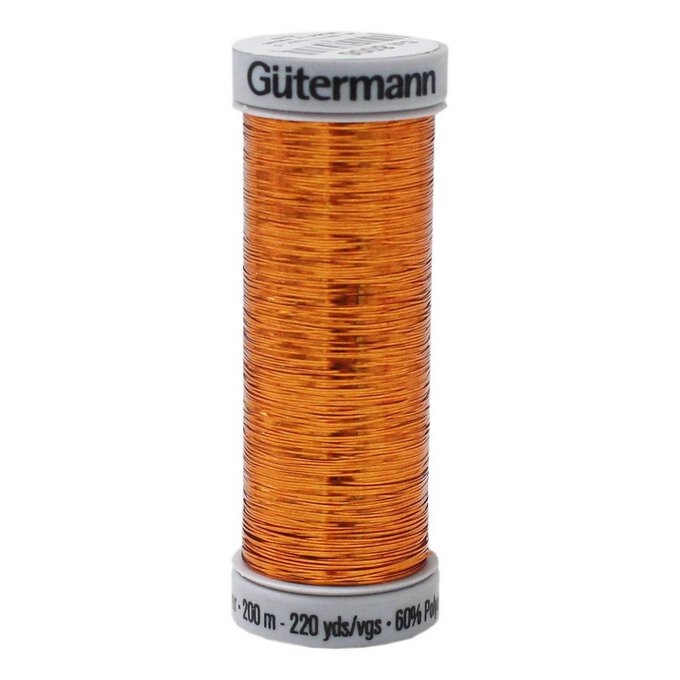 Gutermann Bronze Metallic Sliver Embroidery Thread 200m (8006) image number 1