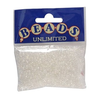 Beads Unlimited Clear Rainbow Rocaille Beads 2.5mm x 3mm 50g