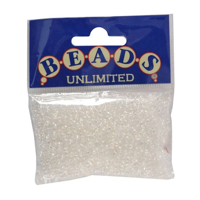 Beads Unlimited Clear Rainbow Rocaille Beads 2.5mm x 3mm 50g image number 1