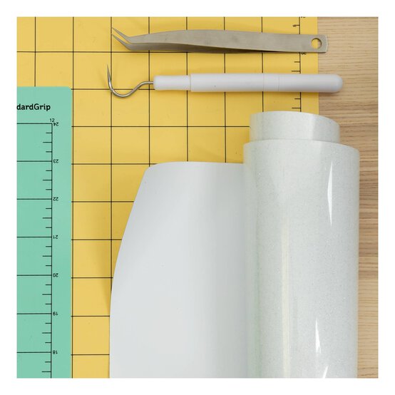 Siser White Glitter Heat Transfer Vinyl 30cm x 50cm image number 4