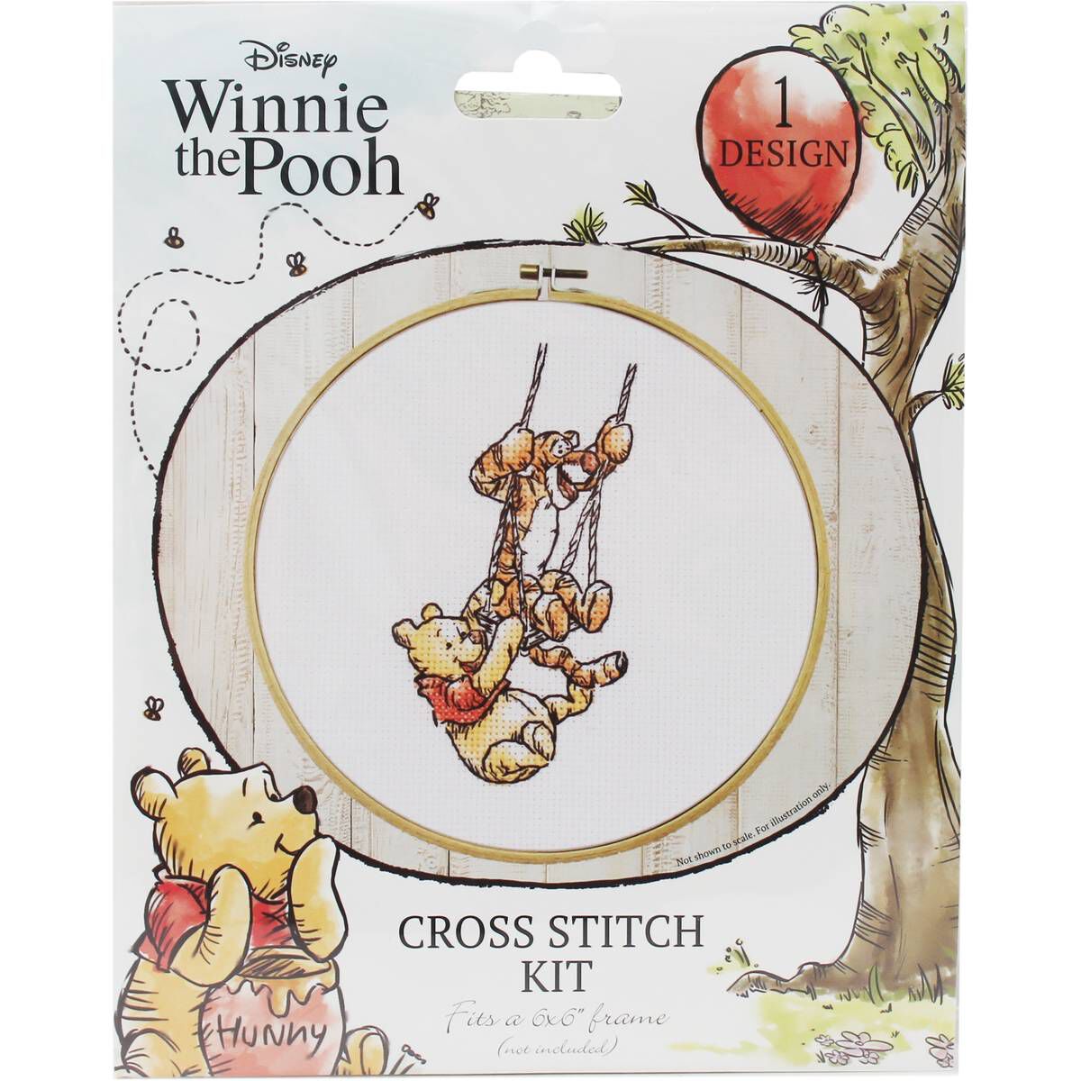 Disney Winnie the Pooh and Tigger Cross Stitch Hoop Kit Hobbycraft