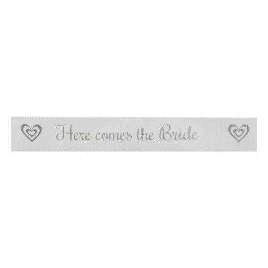 Silver Bride Satin Ribbon 15mm x 5m image number 2