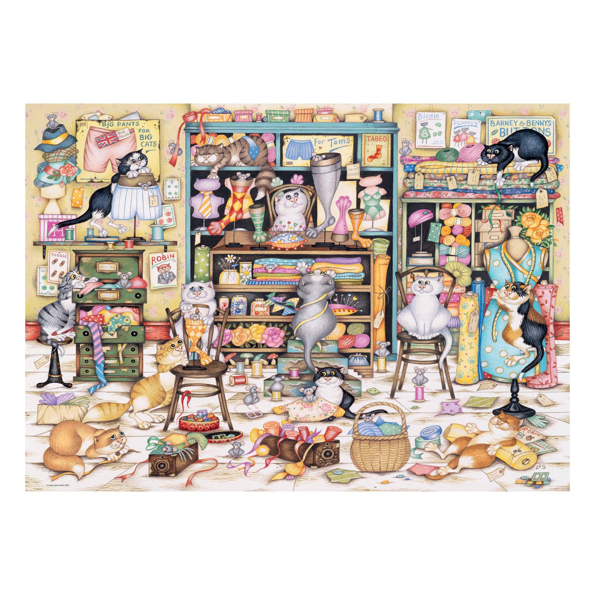 Ravensburger - Crazy Cats - Tom Cat's House Plants - 500 Piece Jigsaw Puzzle  283 29 233960 P