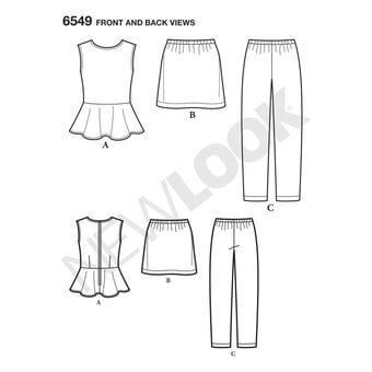 New Look Girls' Separates Sewing Pattern 6549 image number 2