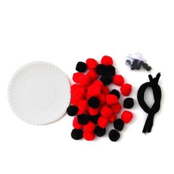 Ladybird Pom Pom Plate Kit