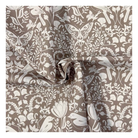 WI Garden Delight Dogwood Brown Cotton Fabric by the Metre image number 1