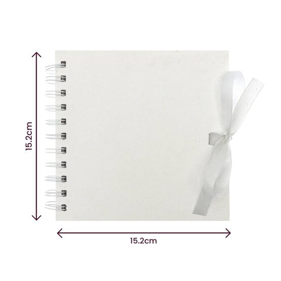 Spiral Bound White Scrapbook 6 x 6 Inches image number 5