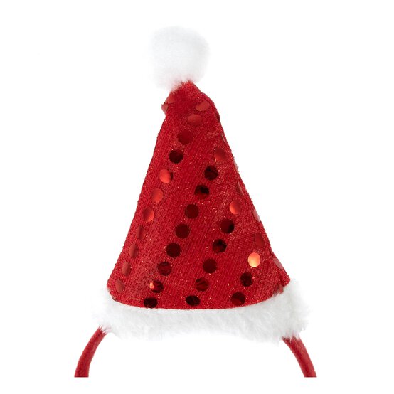 Red Santa Hat Headband image number 3