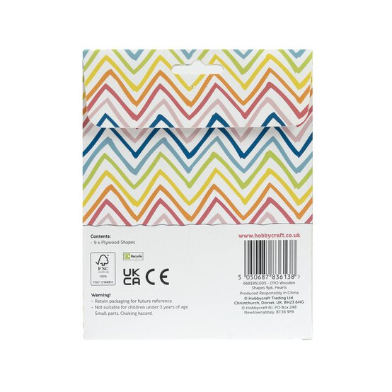 Decorate Your Own Heart Wooden Shapes 9 Pack  image number 6