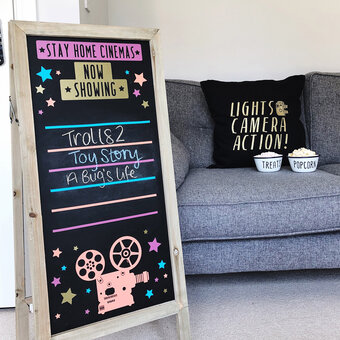 Cricut: How to Make a Movie Night Blackboard